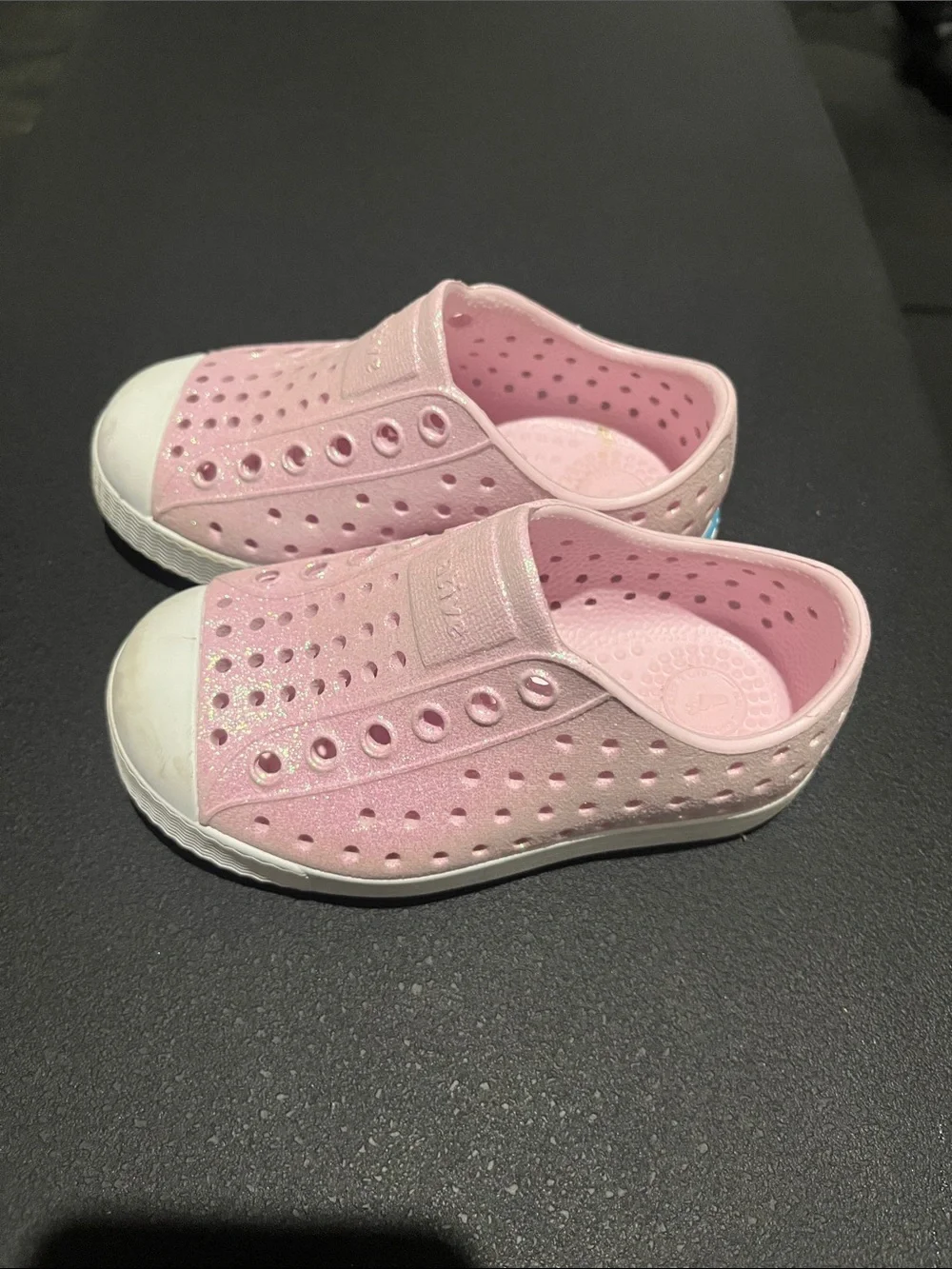 Native Kids Water Shoes - Pink Glitter Slip-On